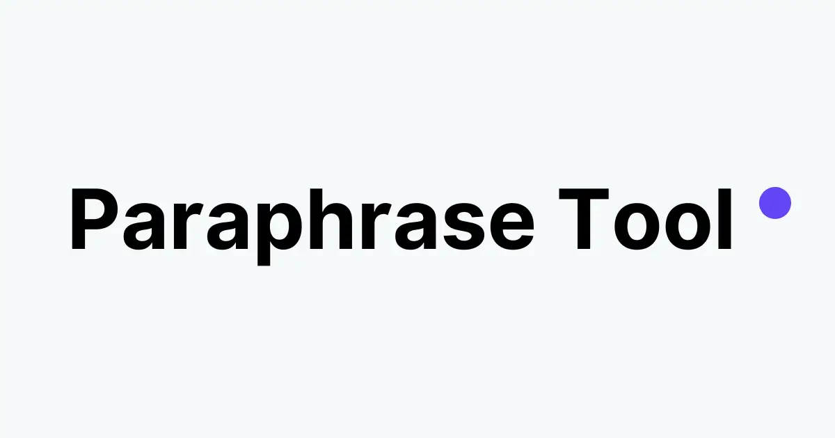 Paraphrase Tool